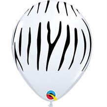 Zebra Stripes 11" Qualatex Latex Party Balloons