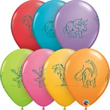 Colourful Dinosaurs | Action Poses 11" Latex Party Balloons