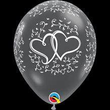 Entwined Hearts | Love Diamond Clear 11" Latex Party Balloons
