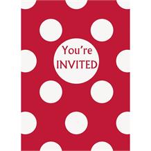 Red Polka Dot Party Invitations | Invites