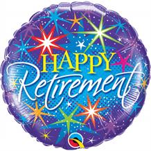 Happy Retirement Colourful Stars 18" Foil | Helium Balloon