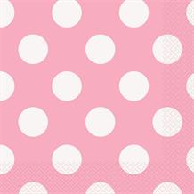 Baby Pink Polka Dot Party Napkins | Serviettes