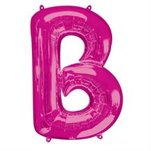 Anagram 16" Pink Letter B Foil Balloon