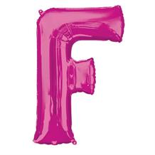 Anagram 16" Pink Letter F Foil Balloon