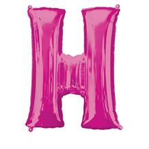 Anagram 16" Pink Letter H Foil Balloon