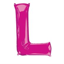 Anagram 16" Pink Letter L Foil Balloon