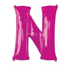 Anagram 16" Pink Letter N Foil Balloon
