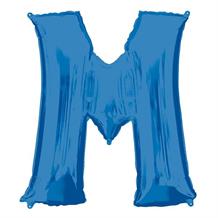 Anagram 16" Blue Letter M Foil Balloon