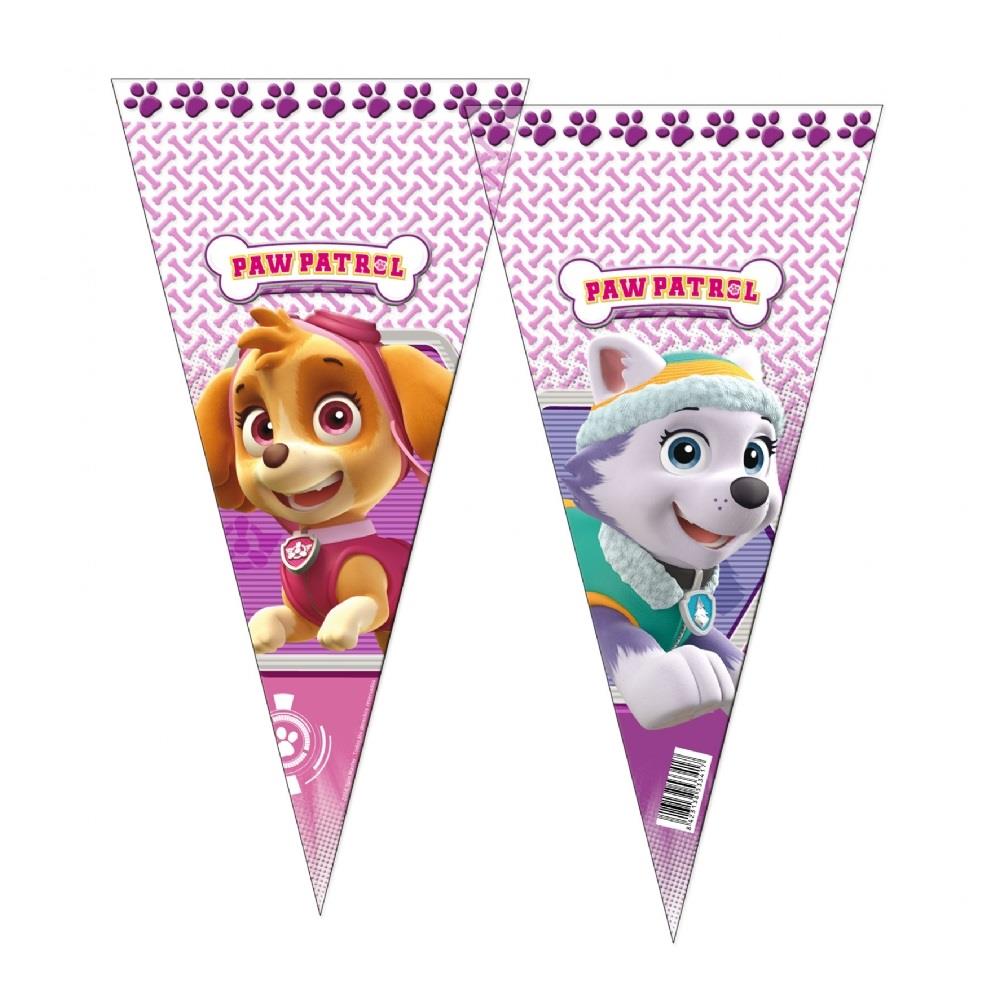 Paw Patrol Pink Skye | Everest Party Sweet Cones | Cello Loot Favour Bags