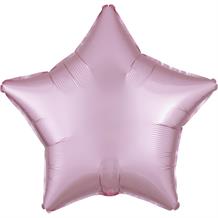 Anagram Pastel Pink Satin Luxe Unpackaged Plain Coloured Star 18" Foil | Helium Balloon