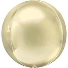 Pastel Yellow 15" Sphere | Orbz Shaped Foil | Helium Balloon