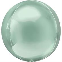 Pastel Mint Green 15" Sphere | Orbz Shaped Foil | Helium Balloon