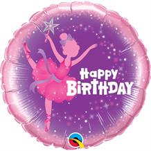 Ballet | Ballerina Happy Birthday 18" Foil | Helium Balloon