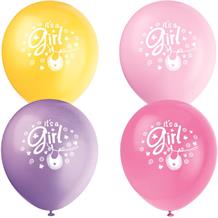 Pink Clothesline Baby Shower Party Latex Balloons