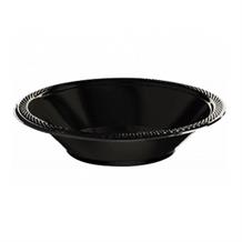 Black Plastic 18cm Party | Dessert Bowls