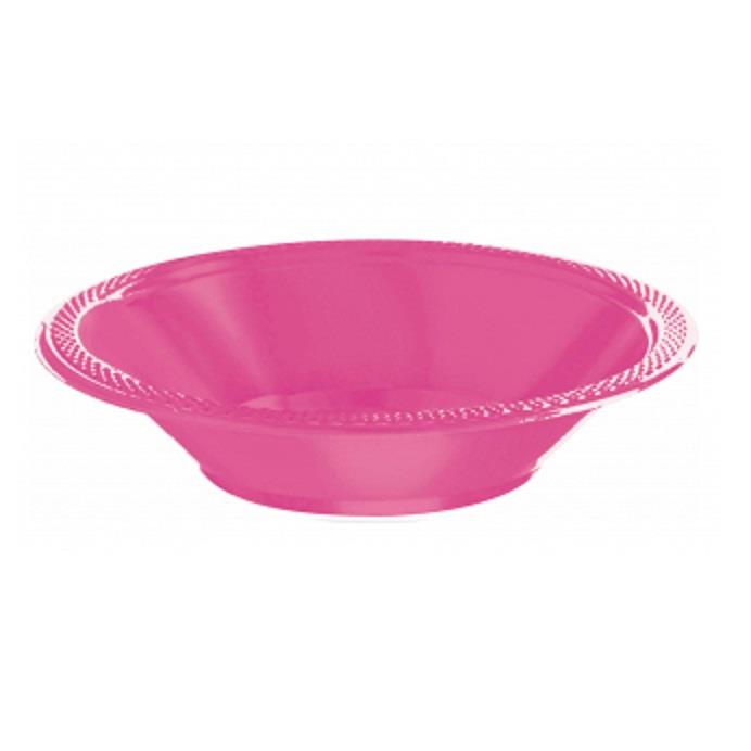 Hot Pink Plastic 18cm Party | Dessert Bowls