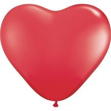 Red Heart Shaped 6" Qualatex Latex Party Balloons