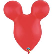Red Mouse Head 15" Qualatex Helium Quality Decorator Latex Party Balloons