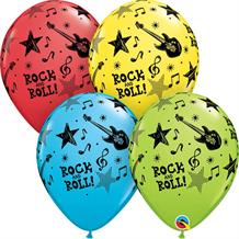 Rock and Roll | Guitar 11" Latex Party Balloons