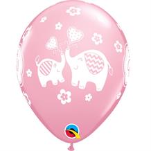 It’s a Girl Pink Elephant | Baby Shower 11" Qualatex Latex Party Balloons