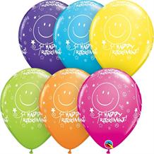 Colourful Smiles Happy Retirement 11" Qualatex Latex Party Balloons