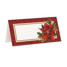 Holly | Poinsettia Christmas Table Place Cards