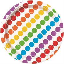 Rainbow Colourful Party Cake Plates