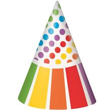 Rainbow Colourful Party Favour Hats