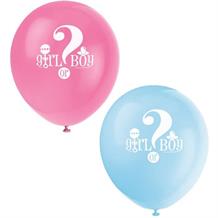 Gender Reveal Baby Shower Party Latex Balloons
