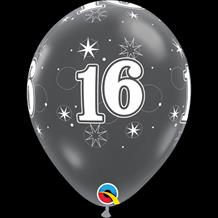 16th Birthday Sparkle Diamond Clear 11" Latex Party Balloons