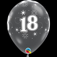 18th Birthday Sparkle Diamond Clear 11" Latex Party Balloons
