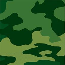 Army Camouflage Party Beverage Napkins | Serviettes