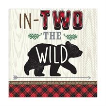 Little Lumberjack Bear "In Two the Wild" 33cm Napkins