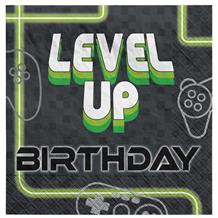 Level Up | Gaming Party Napkins | Serviettes
