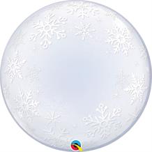 Snowflakes | Christmas Qualatex Deco Bubble Party Balloon