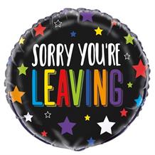 Sorry You’re Leaving Colourful Stars 18" Foil | Helium Balloon