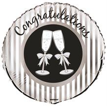 Congratulations Champagne Glasses 18" Foil | Helium Balloon