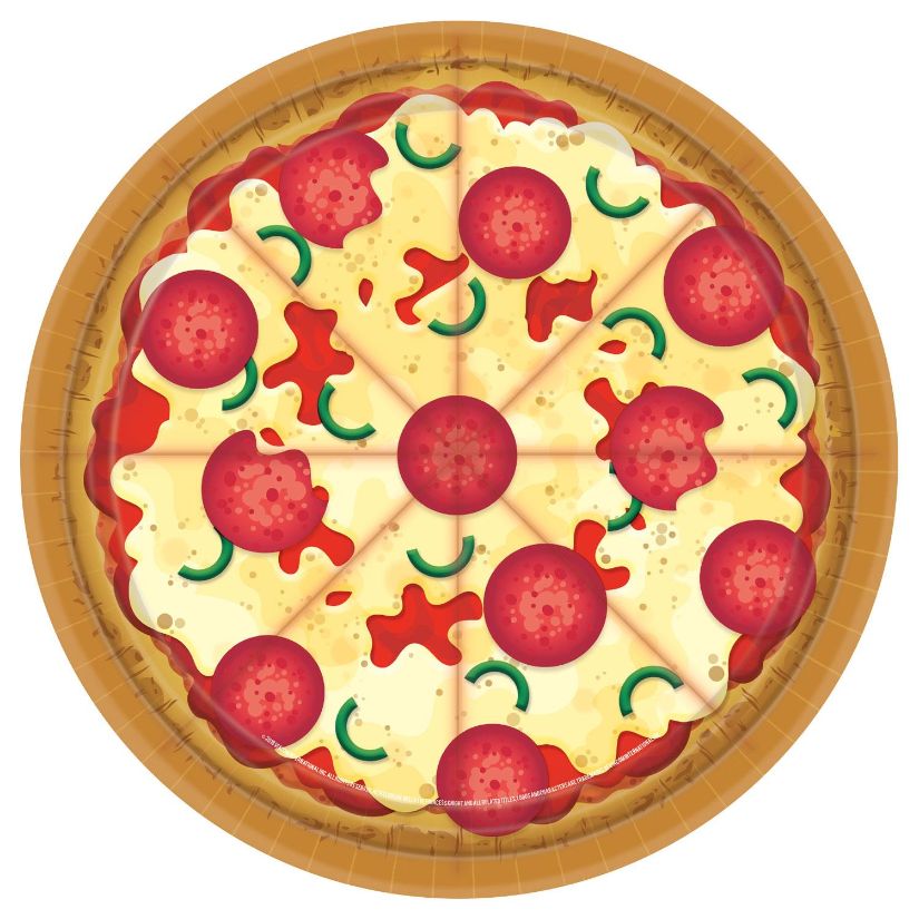 Pizza Party 23cm Plates