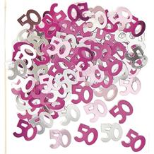 Pink Glitz Party 50th Birthday Table Confetti | Decoration