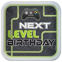 Level Up | Gaming Party 23cm Square Plates