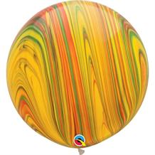 Traditional | Primary Colours SuperAgate Marble 30" Qualatex Decorator Latex Party Balloons