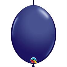 Navy Blue Quick Link 12" Qualatex Helium Quality Decorator Latex Party Balloons