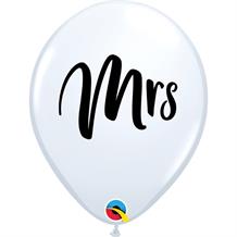 Mrs | Wedding 11" Qualatex Latex Party Balloons