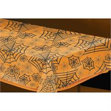 Orange Spiderweb Party Tablecover | Tablecloth