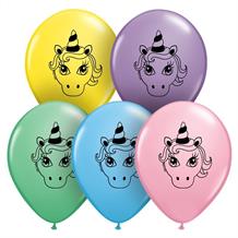 Unicorn | Pastel Colours 5" Qualatex Latex Party Balloons