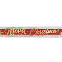 Merry Christmas Gold Sparkle Foil Banner | Decoration