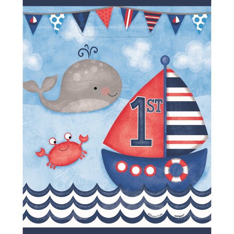 Nautical Boys 1st Birthday Party Loot Bags