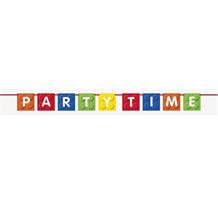 Building Blocks Party Time Ribbon Banner | Decoration