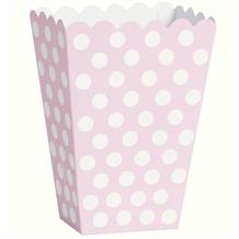 Baby Pink & White Polka Dot Party Favour Treat Boxes