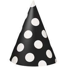 Black Polka Dot Party Favour Hats